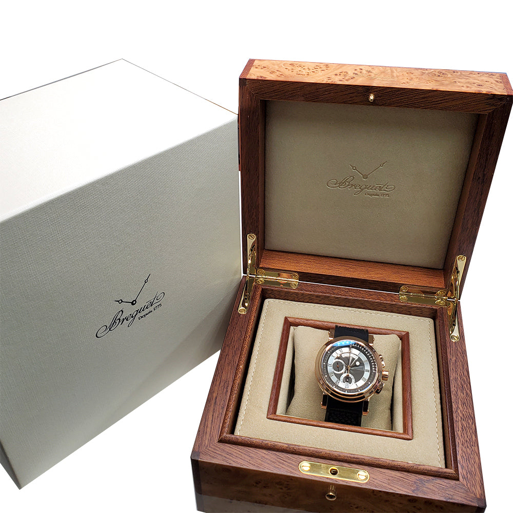 Breguet Marine 42mm Chronograph 5827BR Rose Gold Watch with Box