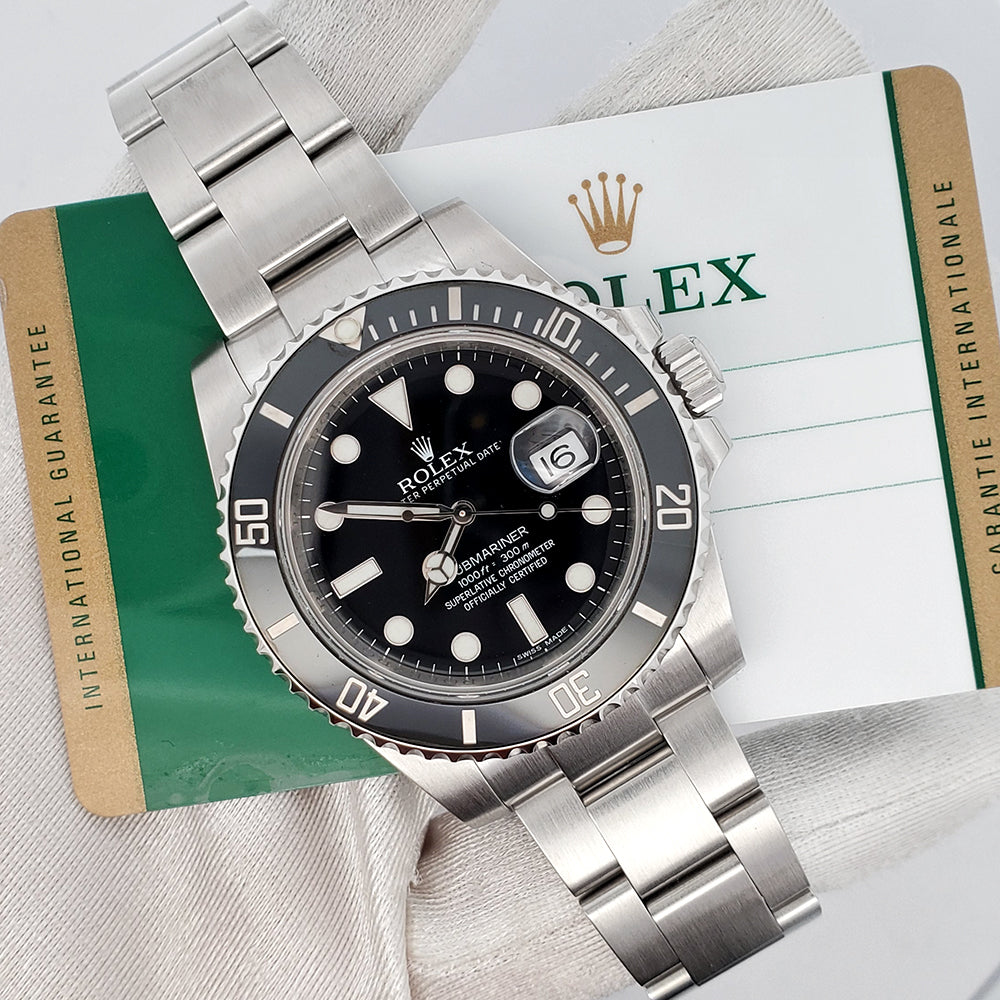 Rolex Submariner Date 40mm Stainless Steel Watch 116610LN Box Papers