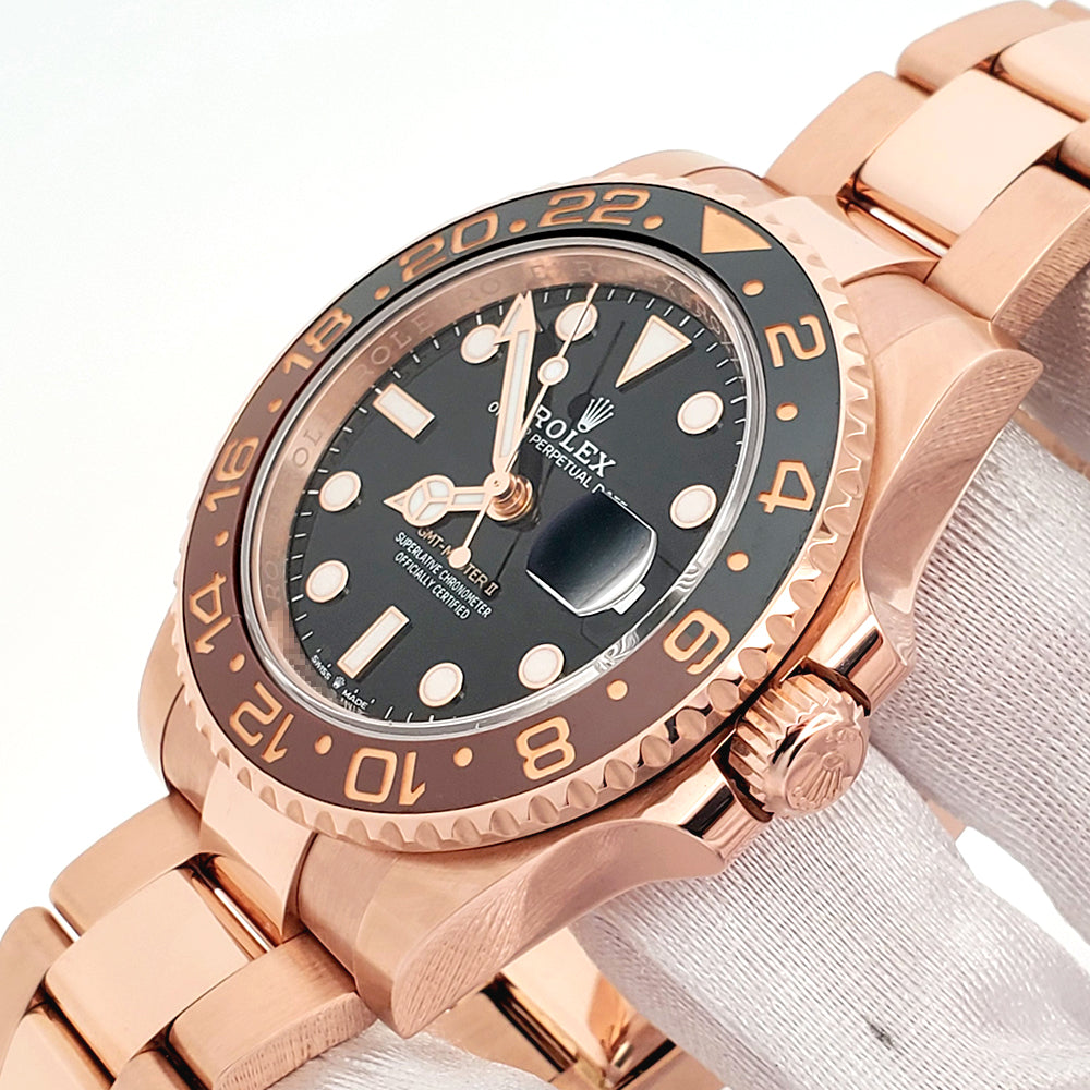 2023 Rolex GMT-Master II Rootbeer 126715CHNR Everose Gold Oyster Watch Box/Papers/Tag