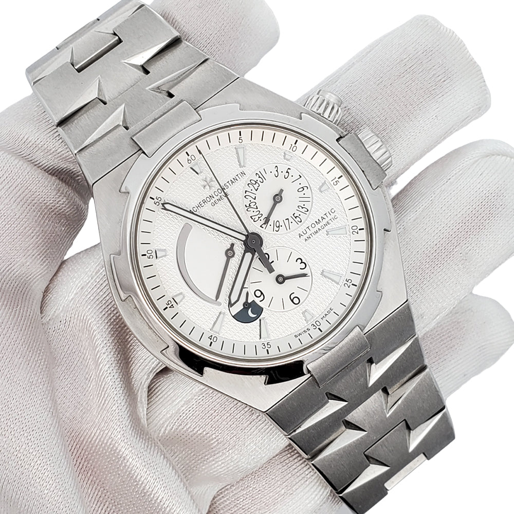 Vacheron Constantin Overseas Dual Time 42mm Chronograph Steel Watch 47450