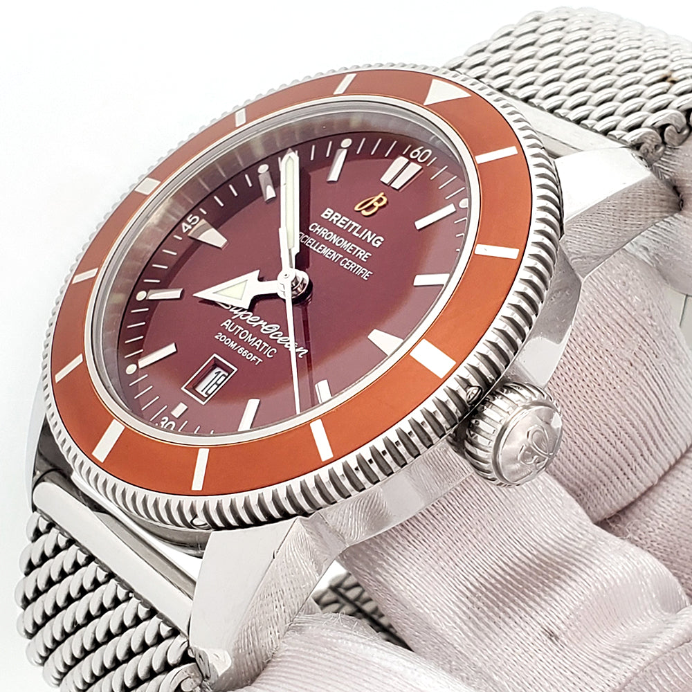Breitling SuperOcean Heritage 46mm Brown Dial Bronze Bezel Steel Watch A17320
