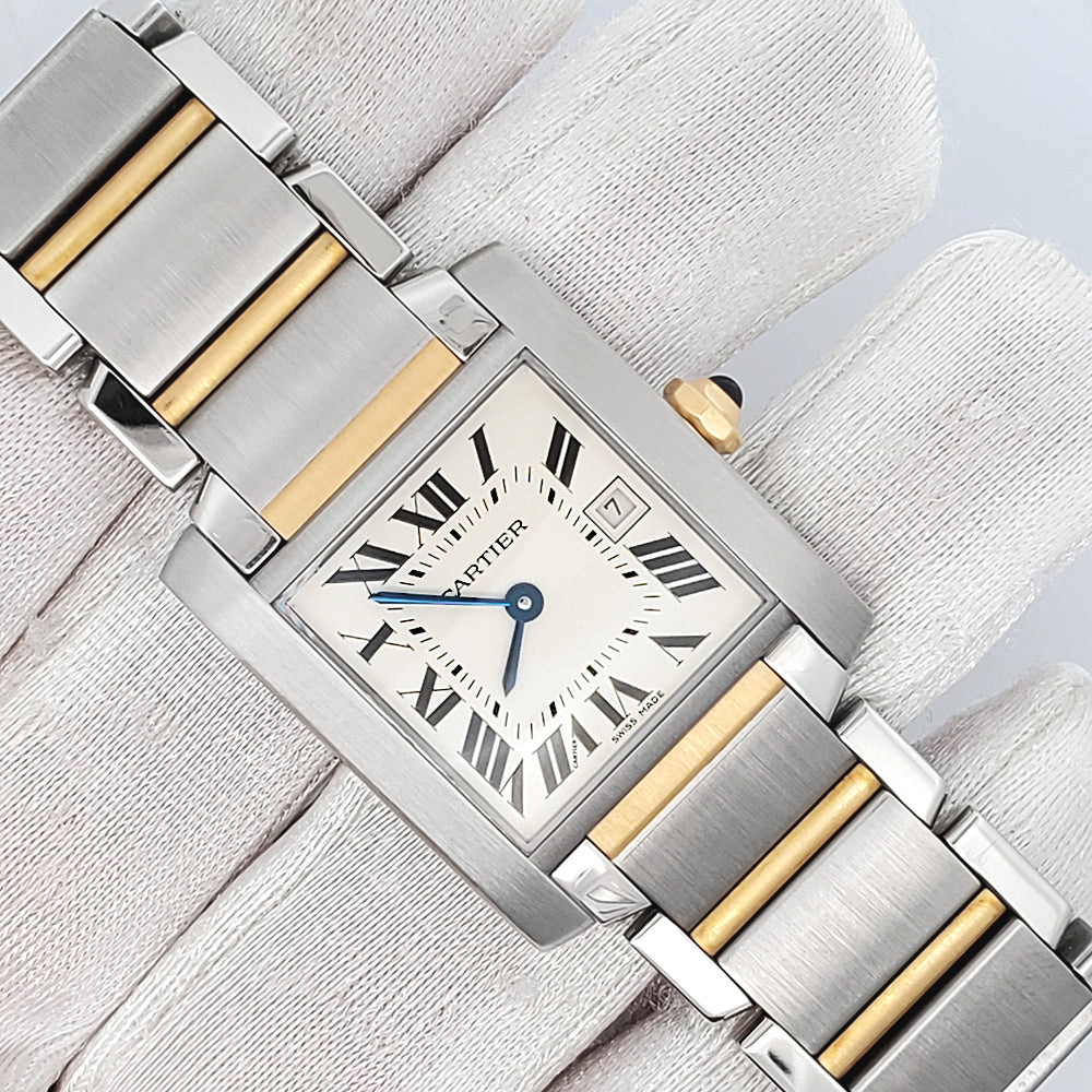 Cartier Tank Française 25mm 2-Tone Yellow Gold/Steel Watch W51012Q4 2465