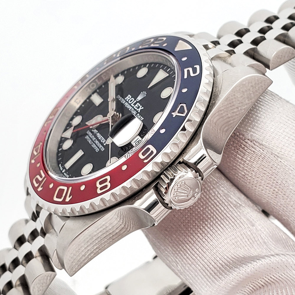 2020 Rolex GMT-Master II 40mm Pepsi Red/Blue Steel Jubilee Watch 126710BLRO Box Papers