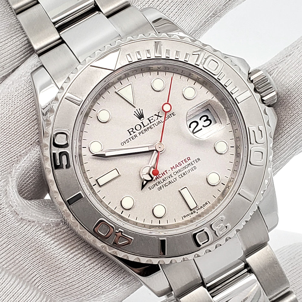 2007 Rolex Yacht-Master 40mm Platinum Bezel Steel Watch 16622 Box Papers/Service 2024