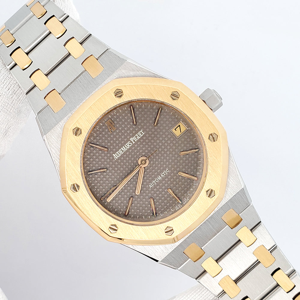 Audemars Piguet Royal Oak Grey Tapisserie Dial Steel Yellow Gold 36mm Automatic Watch 14700SA