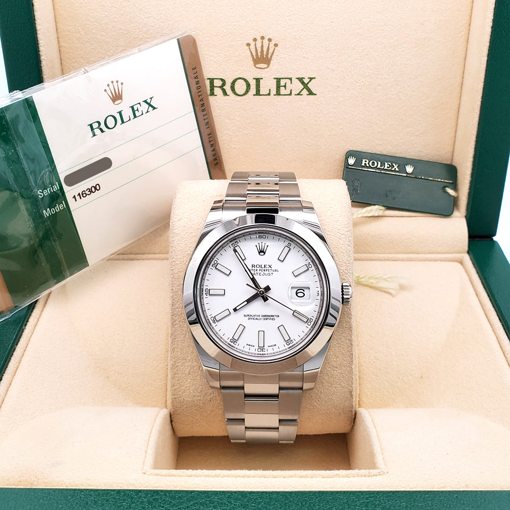 Rolex Datejust II 41mm Silver Dial Steel 116300 – With Papers