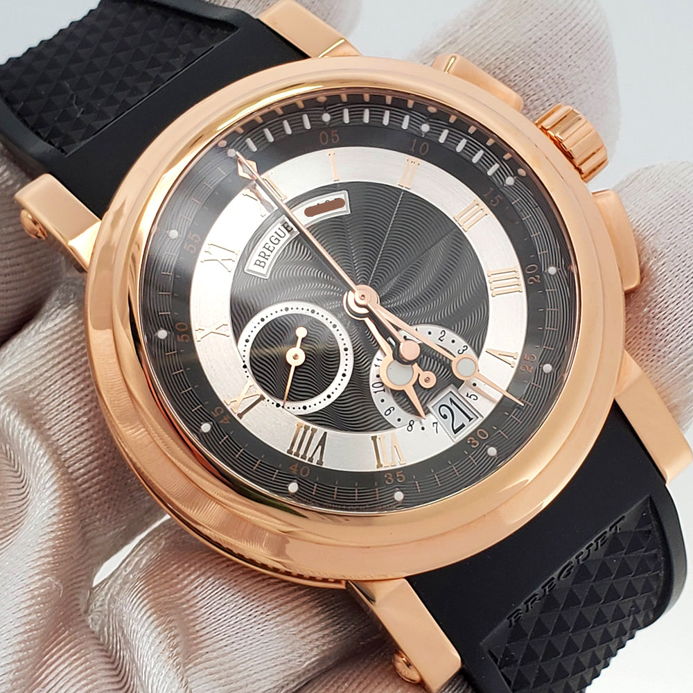 Breguet Marine Chronograph 5827BR Rose Gold 42mm Watch Papers