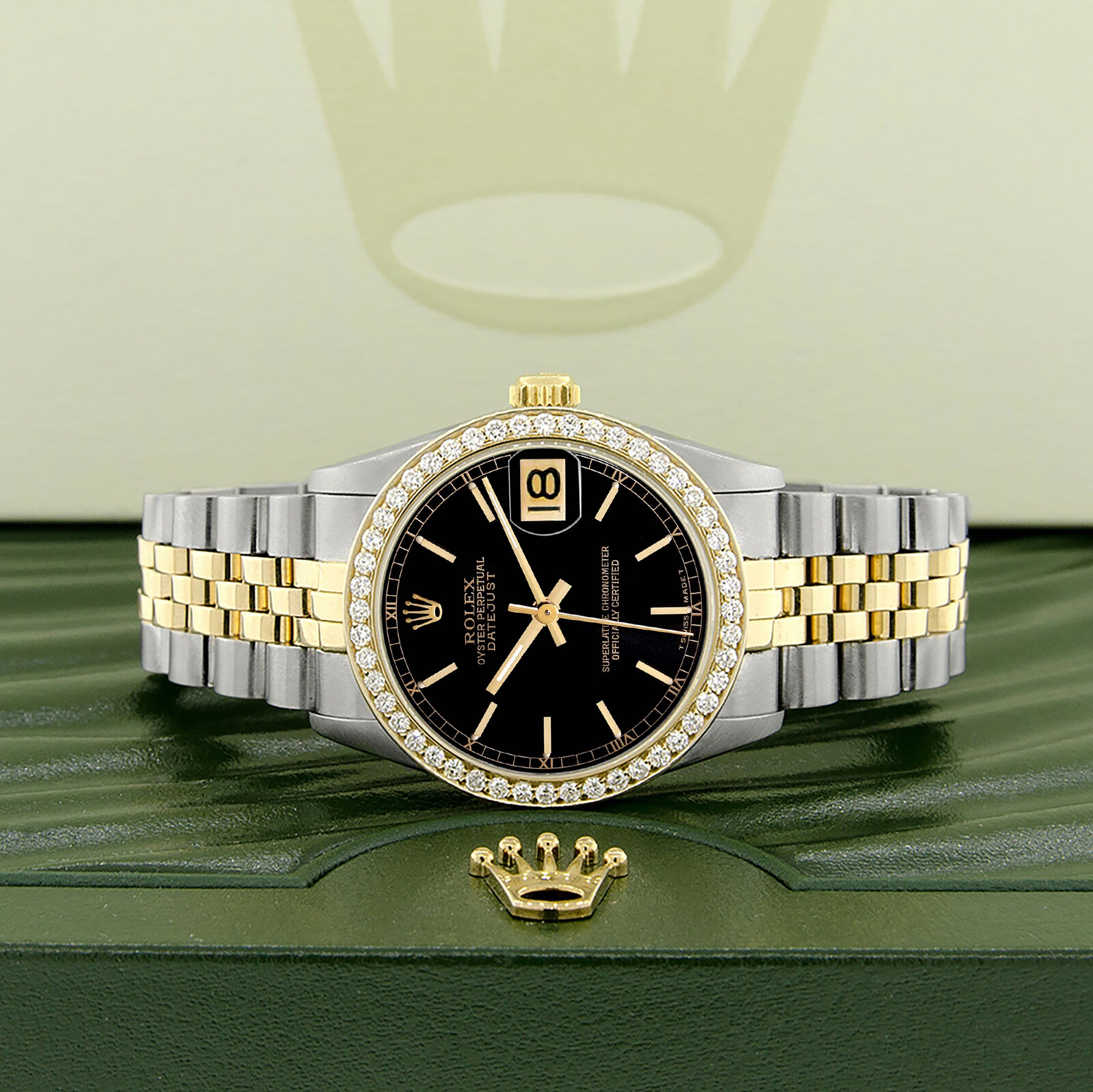 Shop Rolex Datejust 2-tone 31mm 68273 Black Dial Watch