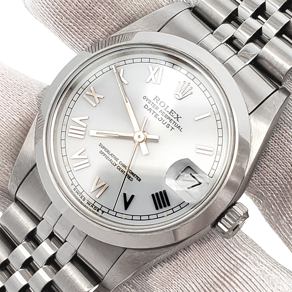 Rolex Datejust 31mm 68240 White Roman Dial Smooth Bezel Steel Jubilee Watch Box Papers