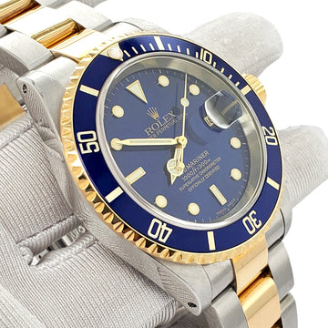 Rolex Submariner Date 16613 40mm Blue Dial Yellow Gold/Steel Watch Box Papers