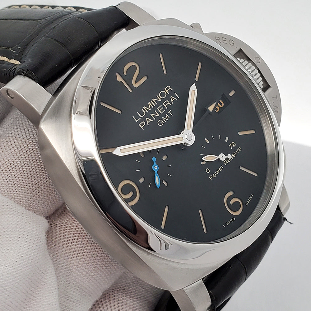 2021 Panerai GMT Luminor Marina  1950 3 Days PAM01321 Steel Mens 44mm Watch Box Papers