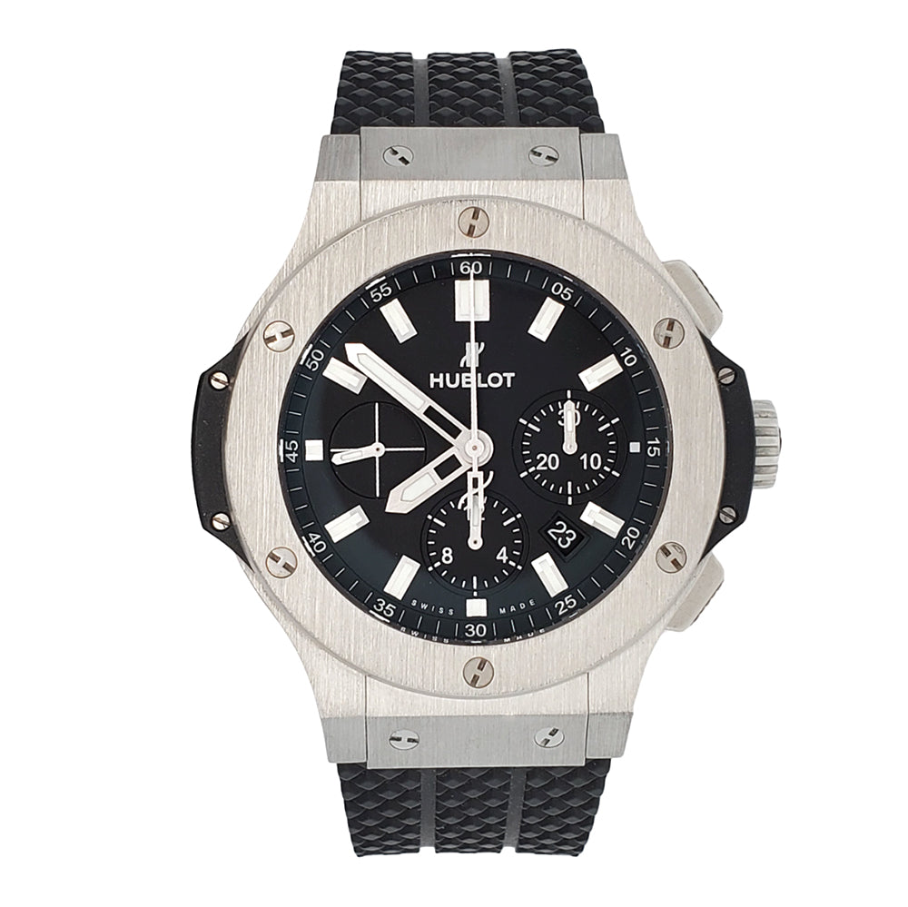 Hublot Big Bang Chronograph 44mm Black Dial/Rubber Strap/Steel Watch 301.SX.1170.RX Papers