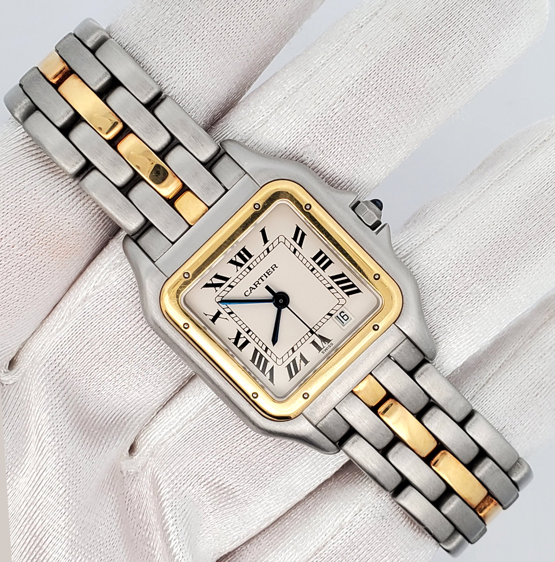 Cartier Panthère Date 26mm Roman Dial Yellow Gold/Steel Quartz Lady Watch 183949 W25028B6