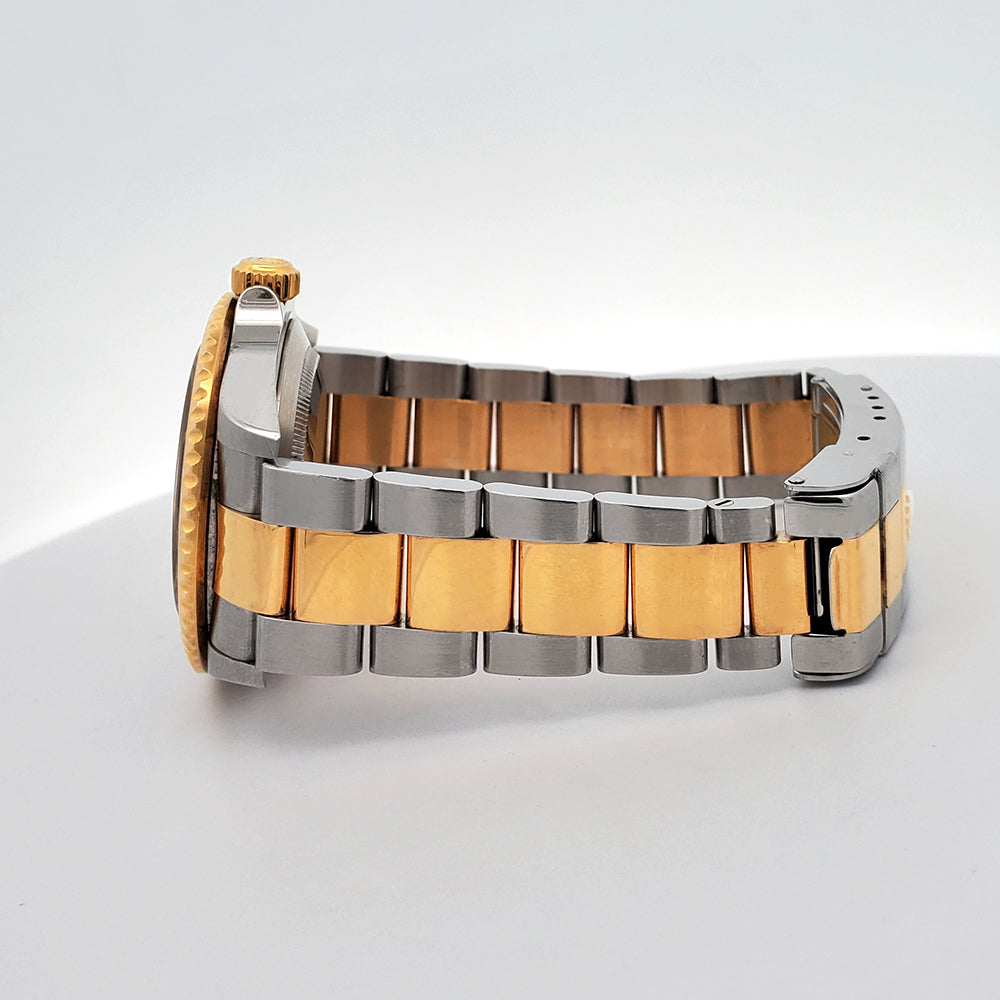 2004 Rolex Submariner Date Factory Diamond Serti 2-Tone Yellow Gold/Steel Oyster Watch 16613 Box Papers