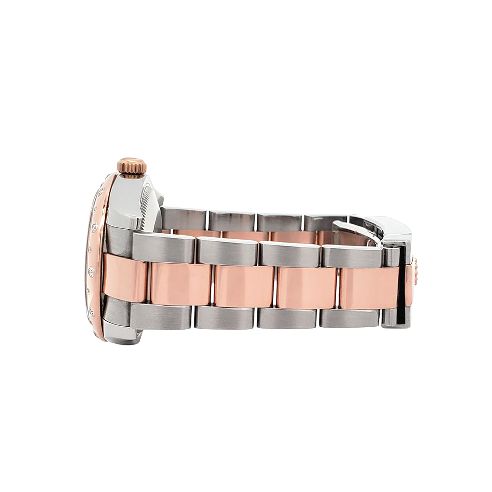 Rolex Datejust 31mm 2-tone Rose Gold/Steel Factory Scattered Diamond Bezel Chocolate VI Roman Watch 178341