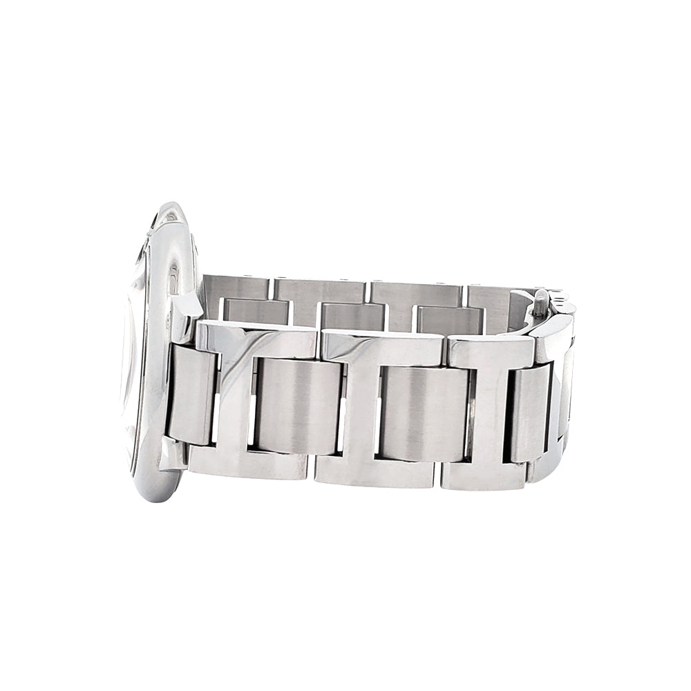 Cartier Ballon Bleu 42mm Silver Roman Steel Watch W69012Z4 3001