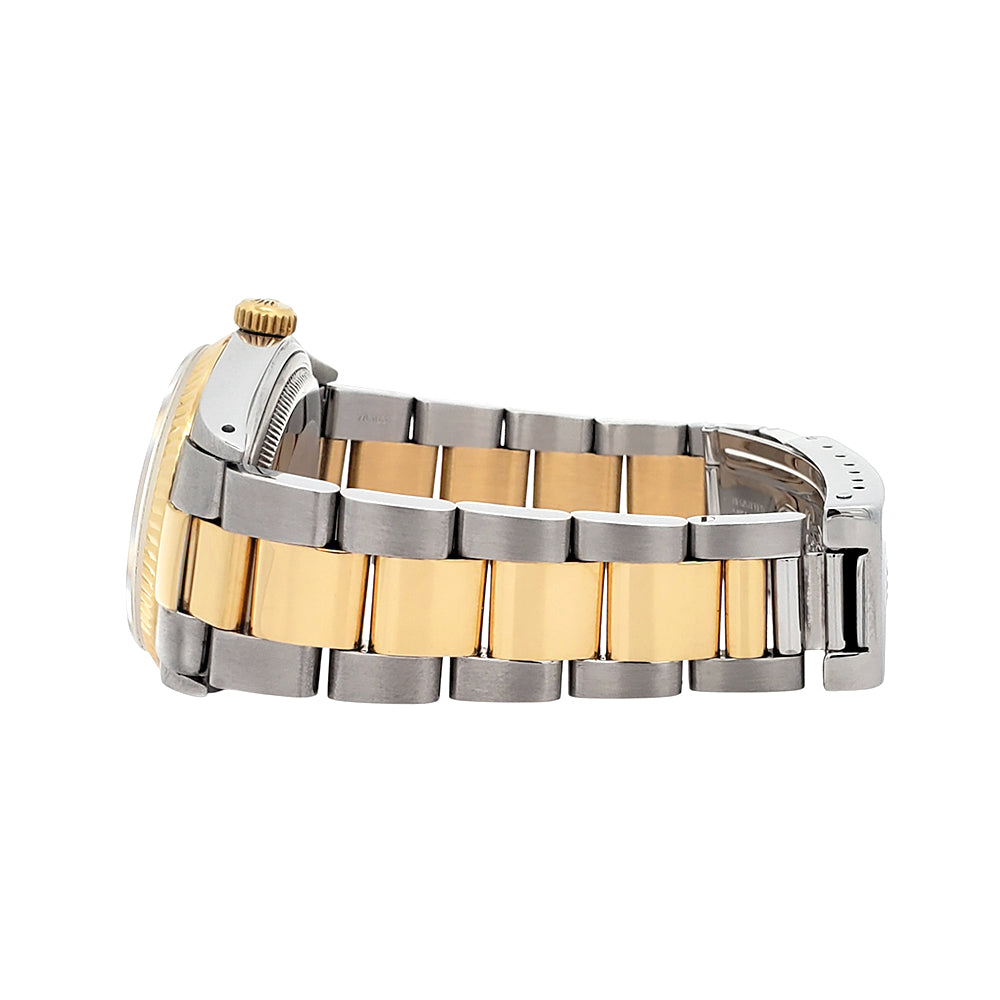 Rolex Datejust 36mm Champagne Tapestry 2-tone Yellow Gold/Steel Oyster 16013 Watch