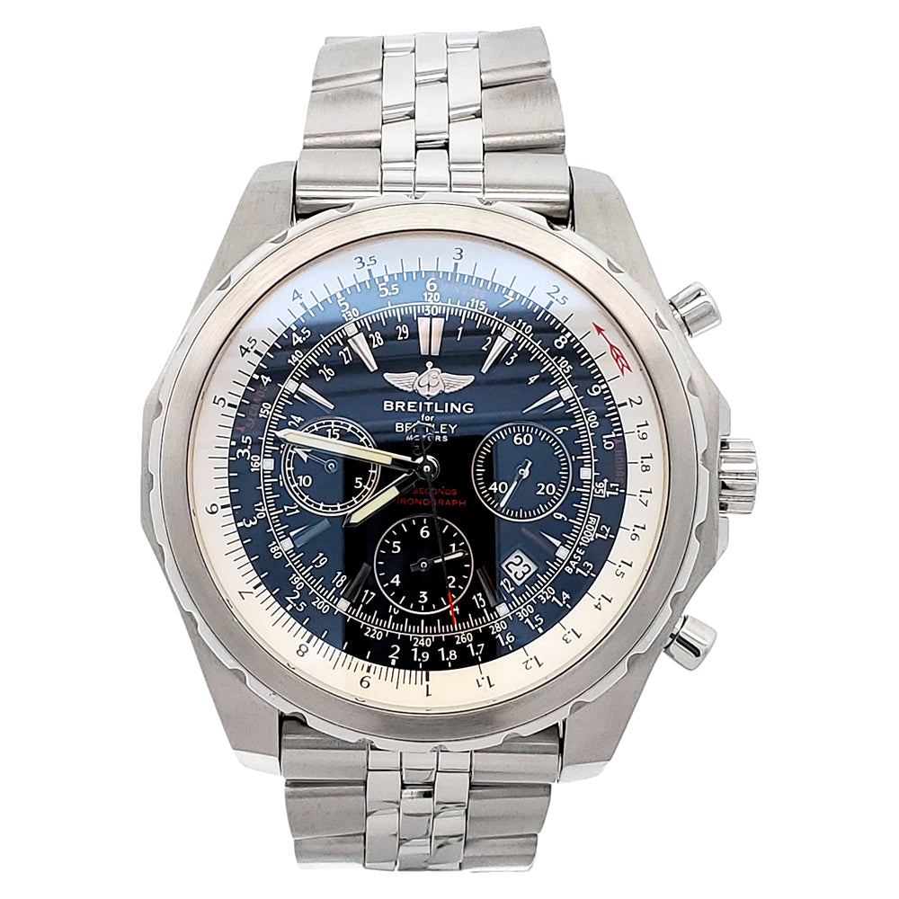 Breitling Bentley 48mm Motors T Black Dial Chronograph Steel Watch A25363