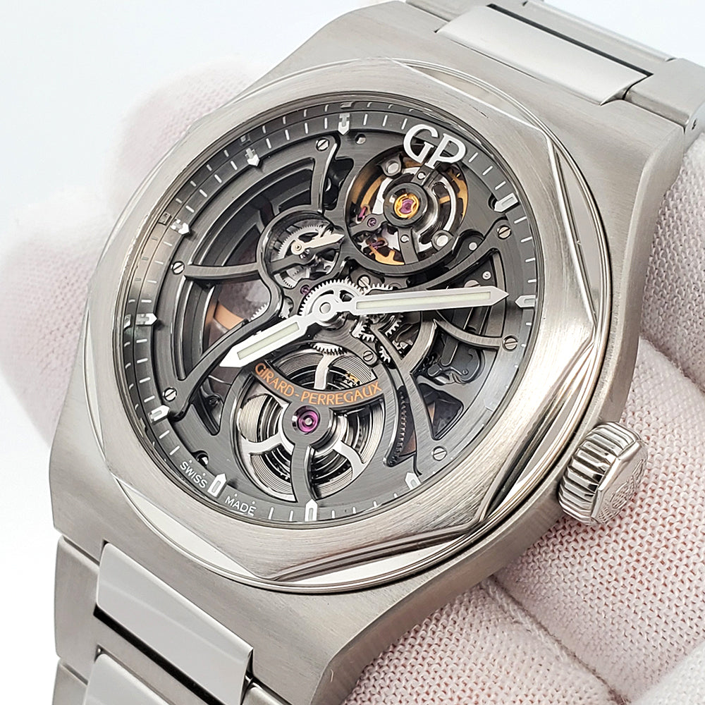 2021 Girard Perregaux Laureato Skeleton Openworked  42mm Steel Watch Box Papers 81015-11-001-11A