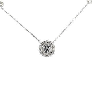 2.3 Ct Lab-Grown Diamond 18K White Gold Pendant &amp; White Gold Diamond Necklace