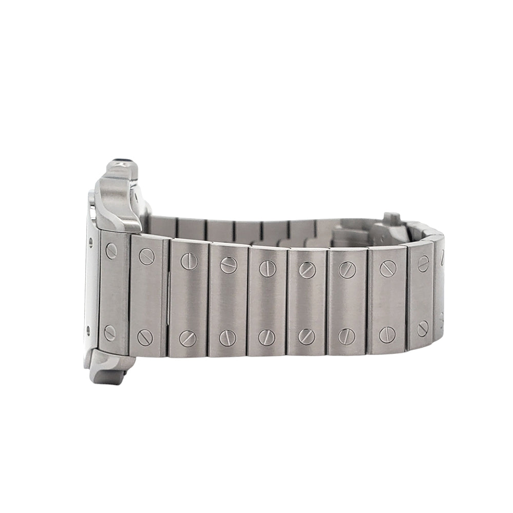 2019 Cartier Santos Silver Roman Steel 35mm Watch WSSA0010 4075 Papers