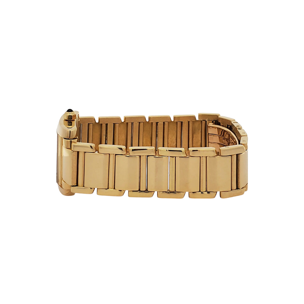 Cartier Tank Francaise Small 20mm Yellow Gold Roman Ladies Watch W50002N2 Box Booklet