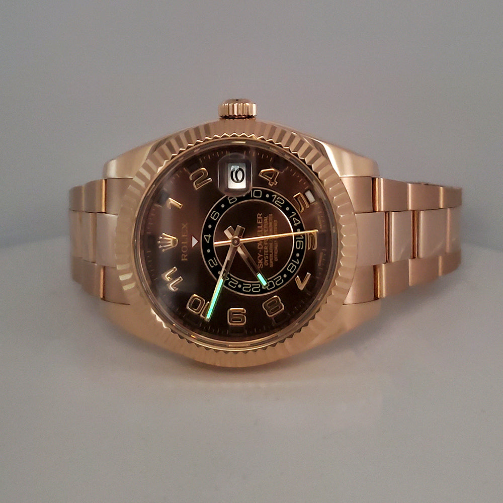 2016 Rolex Sky-Dweller 326935 Rose Gold Chocolate Dial 42mm