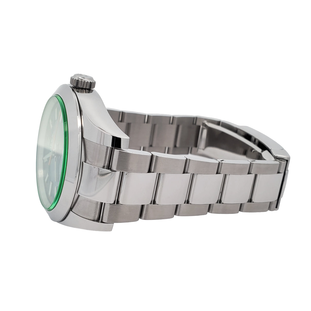 2023 Rolex Milgauss 40mm 116400GV Green Crystal Blue Index Dial Steel Watch Box Papers