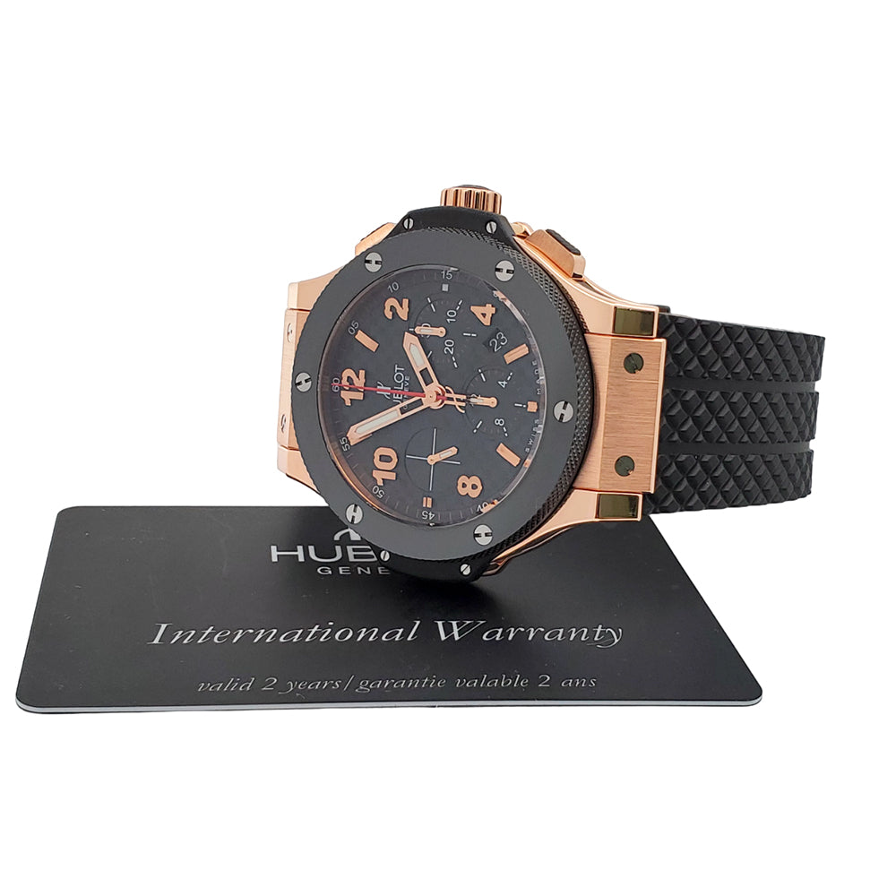 Hublot Big Bang Rose Gold Chronograph 44mm Watch 301.PB.131.RX Papers