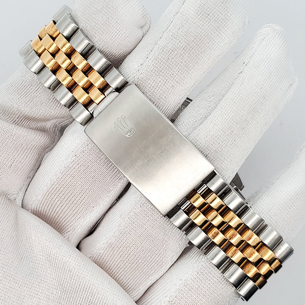 Rolex Datejust 36mm Silver Tapestry 2-tone Yellow Gold/ Steel Jubilee 16013 Watch