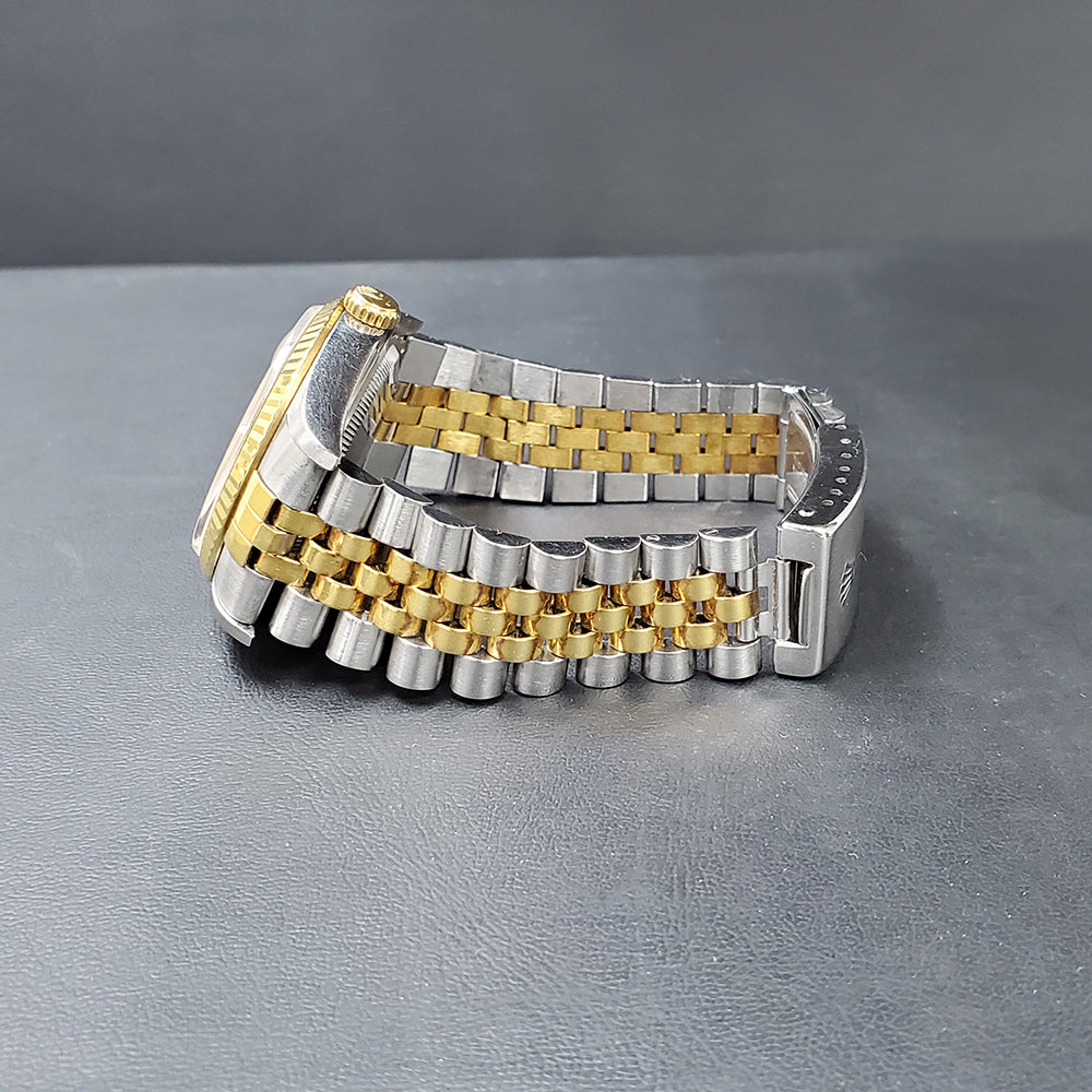 1995 Rolex Datejust Factory Champagne Diamond Dial 36mm 16233 Yellow Gold/Steel Watch Papers