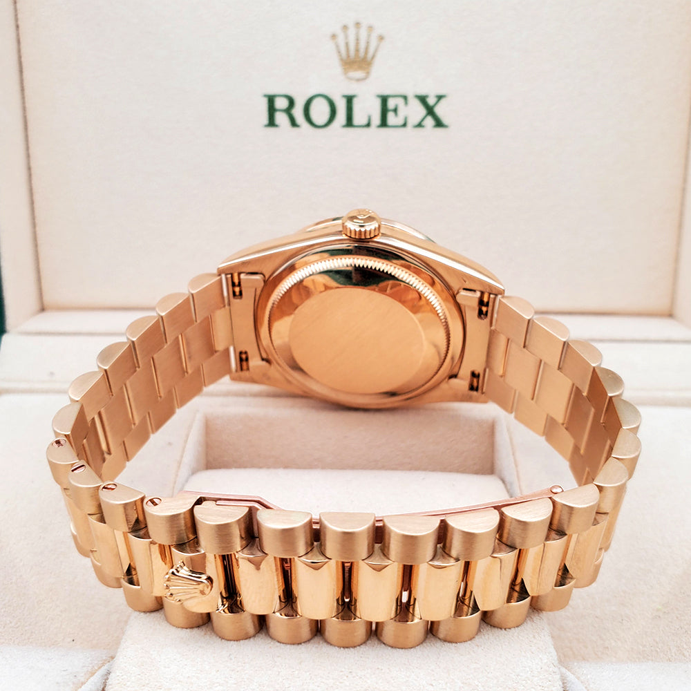 Rolex President Day-Date 36mm Factory Champagne Diamond Dial/Bezel Yellow Gold Watch 18348