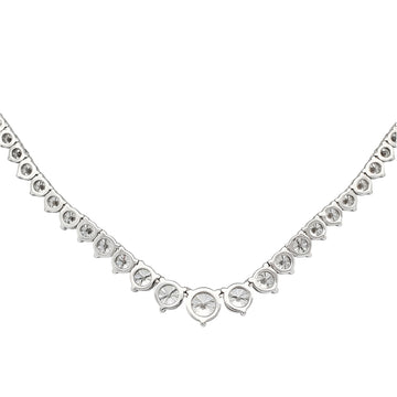 35.6ct VS Certified Lab-Grown Diamond 14k White Gold Tennis Necklace