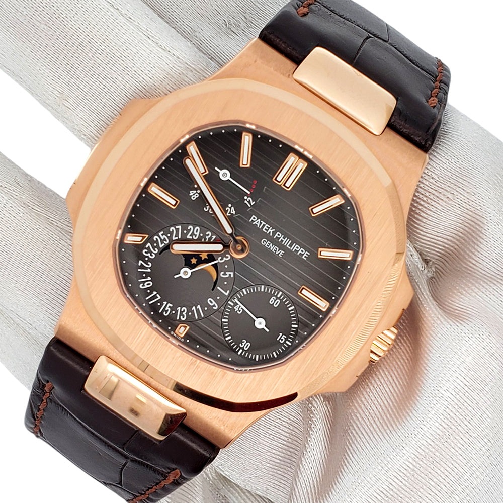 Shop Patek Philippe Nautilus 40mm Rose Gold Watch 5712R 001