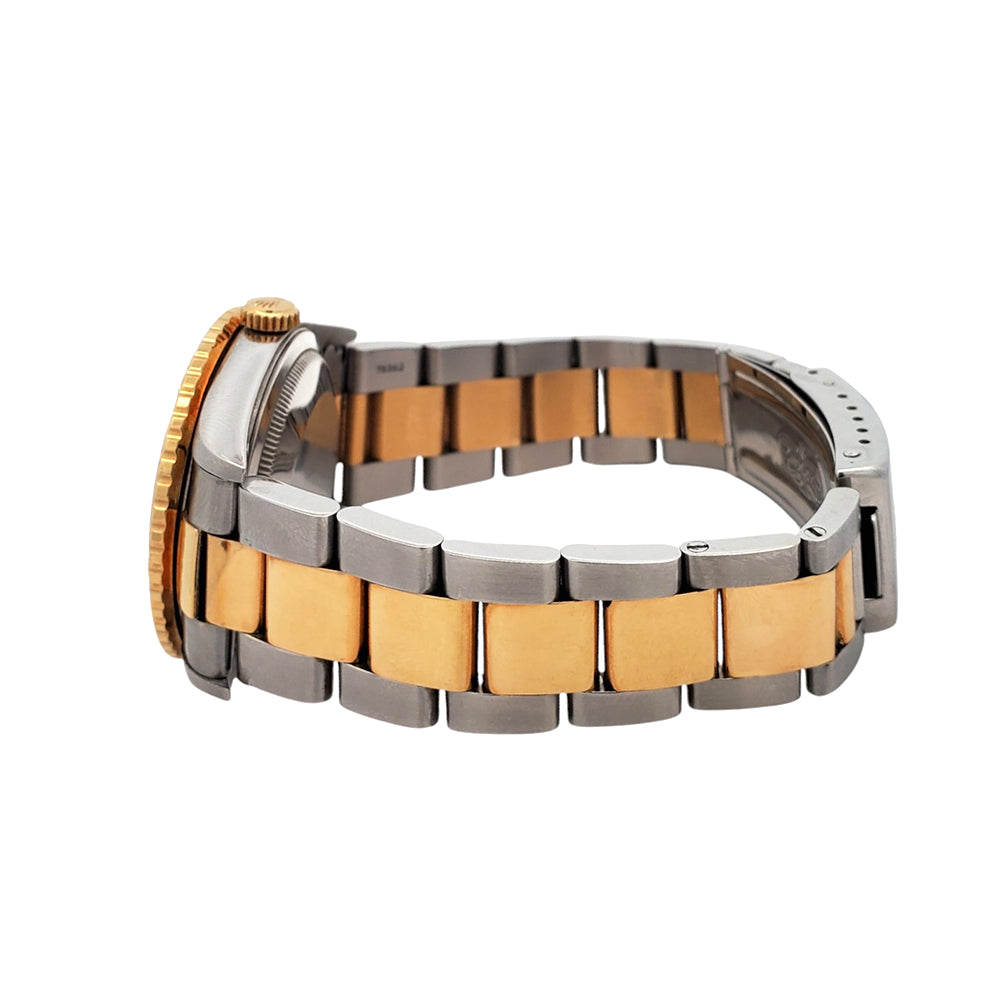 Rolex Datejust Turn-O-Graph 36mm Blue Index Oyster Yellow Gold/Steel Watch 16263 Box Papers