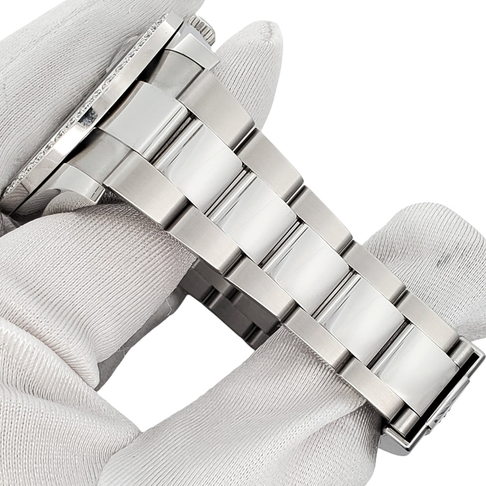 Rolex Datejust 41 126300 White Roman 2.4CT Diamond Bezel Steel Oyster Watch Box Papers