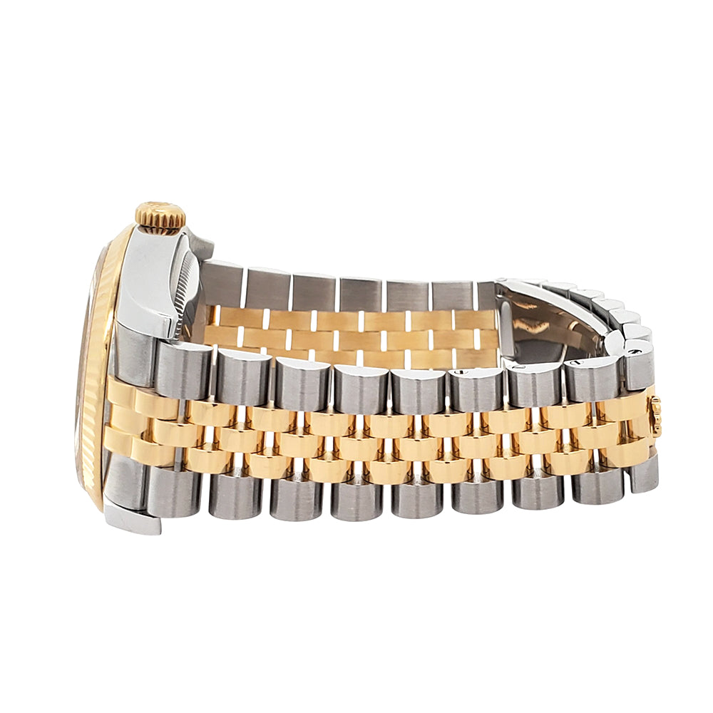 2010 Rolex Datejust Factory Champagne Diamond Dial 2-tone Yellow Gold/Steel Jubilee 36mm Watch 116233