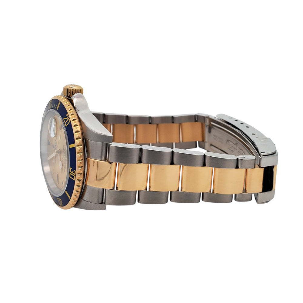 Rolex Submariner Date Factory Diamond Serti 2-Tone Yellow Gold/Steel Oyster Watch 16613