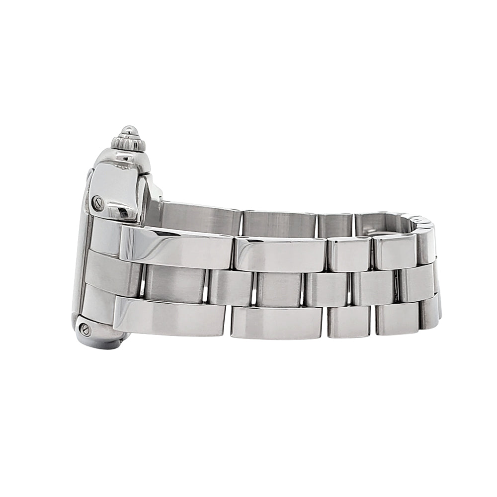 Cartier Roadster 30mm Silver Roman Dial Steel Ladies Watch W62016V3 2675
