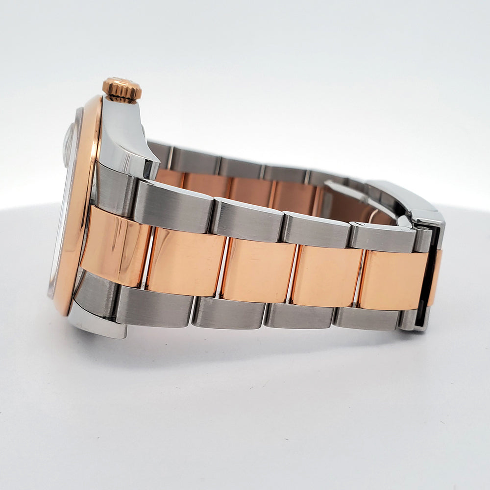 Rolex Datejust 36mm Black Concentric Dial 2-tone Rose Gold/Steel Oyster Watch 116201