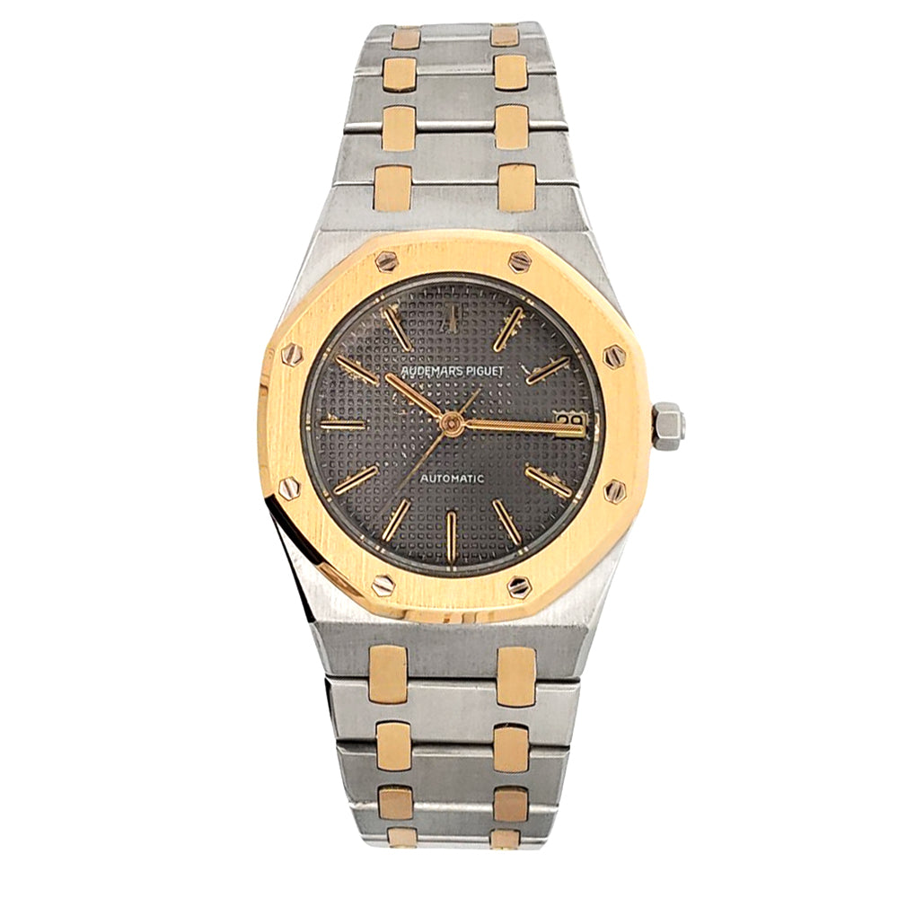 Audemars Piguet Royal Oak 35mm Grey Tapisserie 2-tone Yellow Gold/Steel Automatic Watch SA14486