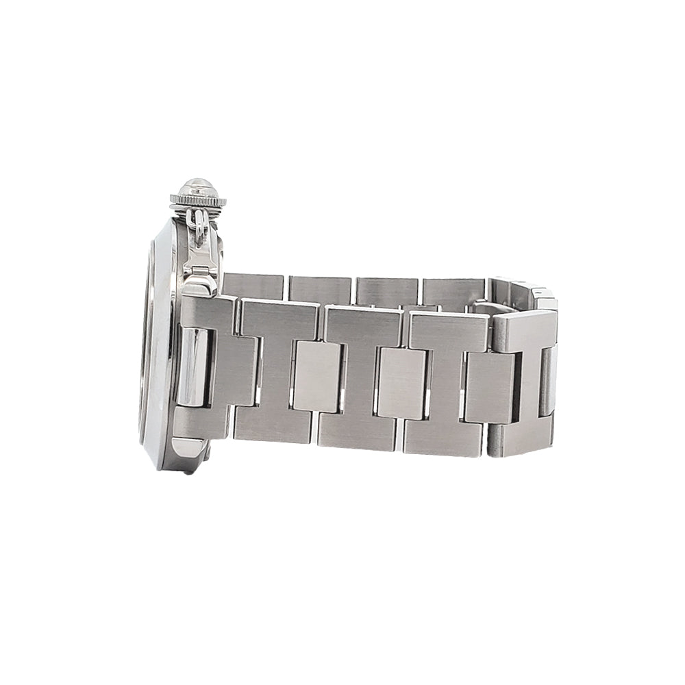 Cartier Pasha C Big Date 35mm Blue Dial Steel Watch 2475 W31047M7