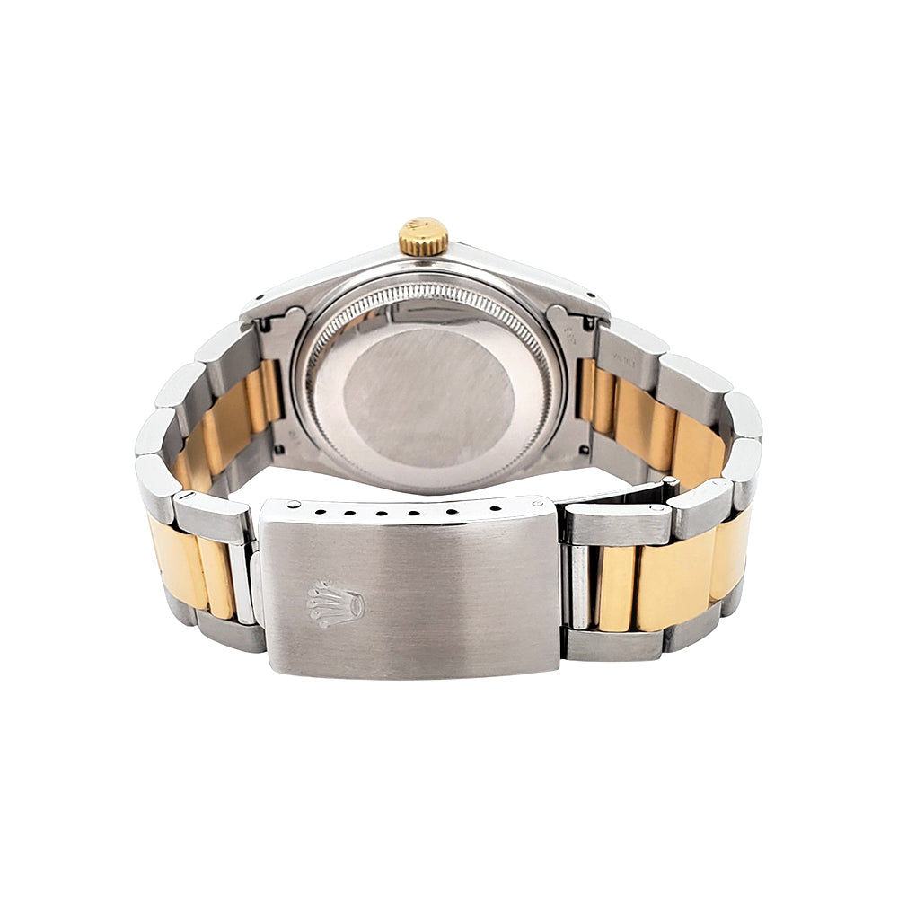 Rolex Datejust 36mm Champagne Tapestry 2-tone Yellow Gold/Steel Oyster 16013 Watch