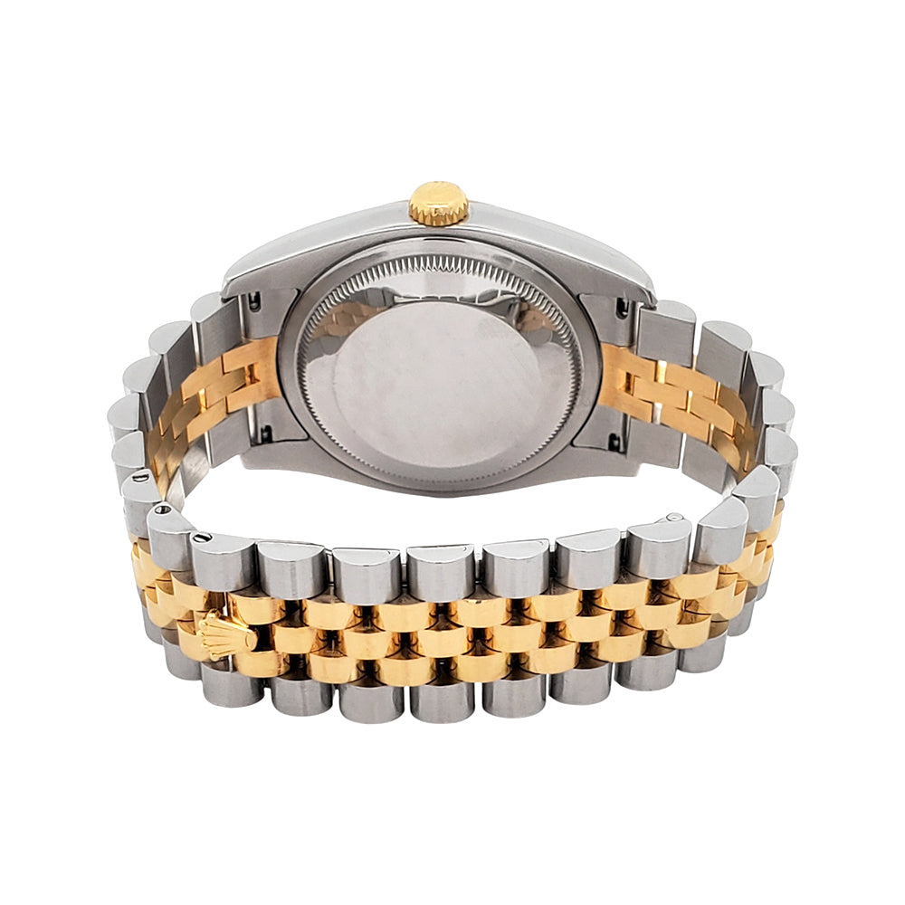 2015 Rolex Datejust 36mm 116233 Silver Jubilee Diamond Dial 2-tone Yellow Gold/Steel Watch Papers