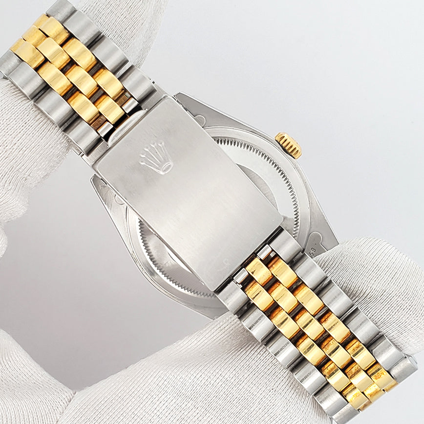 Rolex Datejust 36mm 16233 Cream Jubilee Arabic Dial 2-tone Yellow Gold/Steel Jubilee Watch