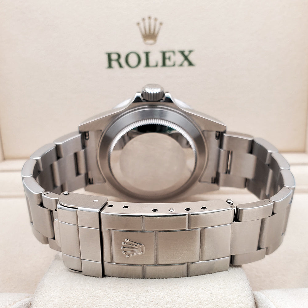 Rolex Submariner Date 40mm Engraved Rehaut Steel Watch 16610 Box Papers