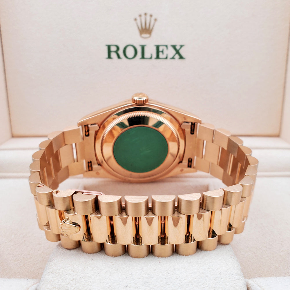 Rolex President Day-Date 36mm 18238 Factory Champagne Index Double-Quick Yellow Gold Watch Box Papers