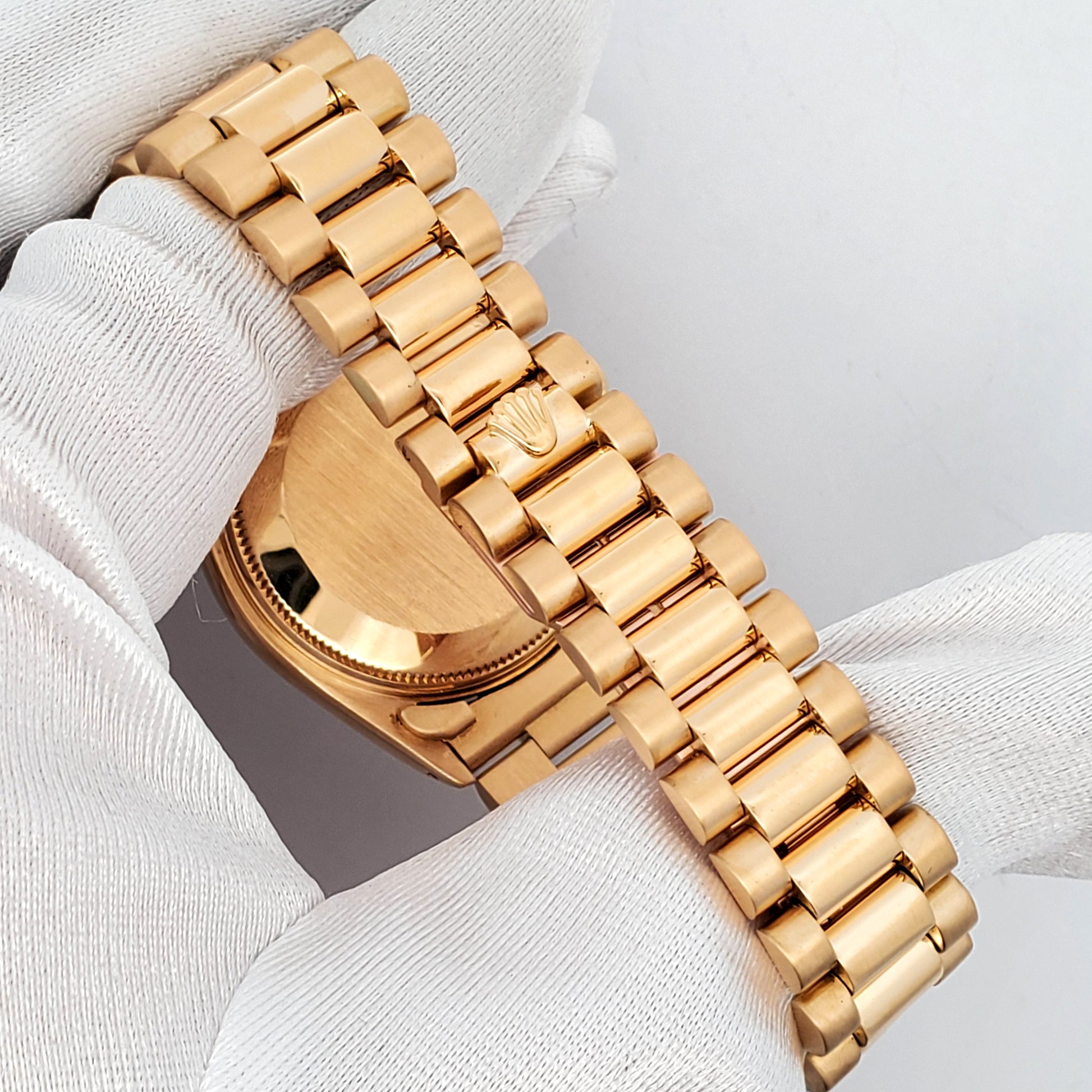 Rolex President Datejust 31mm Black Index Yellow Gold Vintage Watch 6827