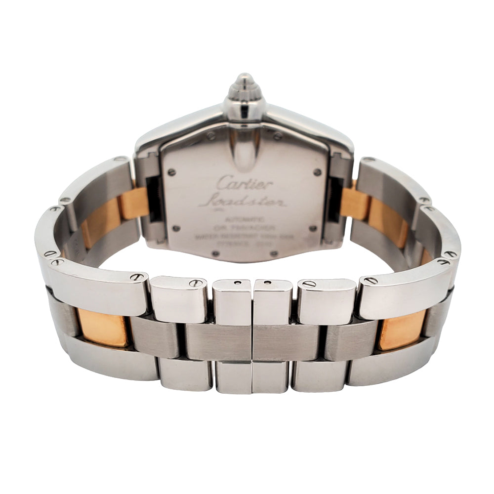 Cartier Roadster 37mm Silver Roman Dial 2-tone Yellow Gold/Steel Watch W62031Y4 2510