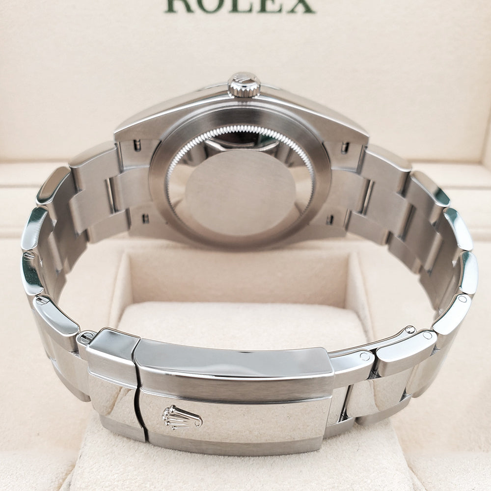 2024 Unworn Rolex Datejust 41 126300 Mint Green Steel Oyster Watch Box Papers